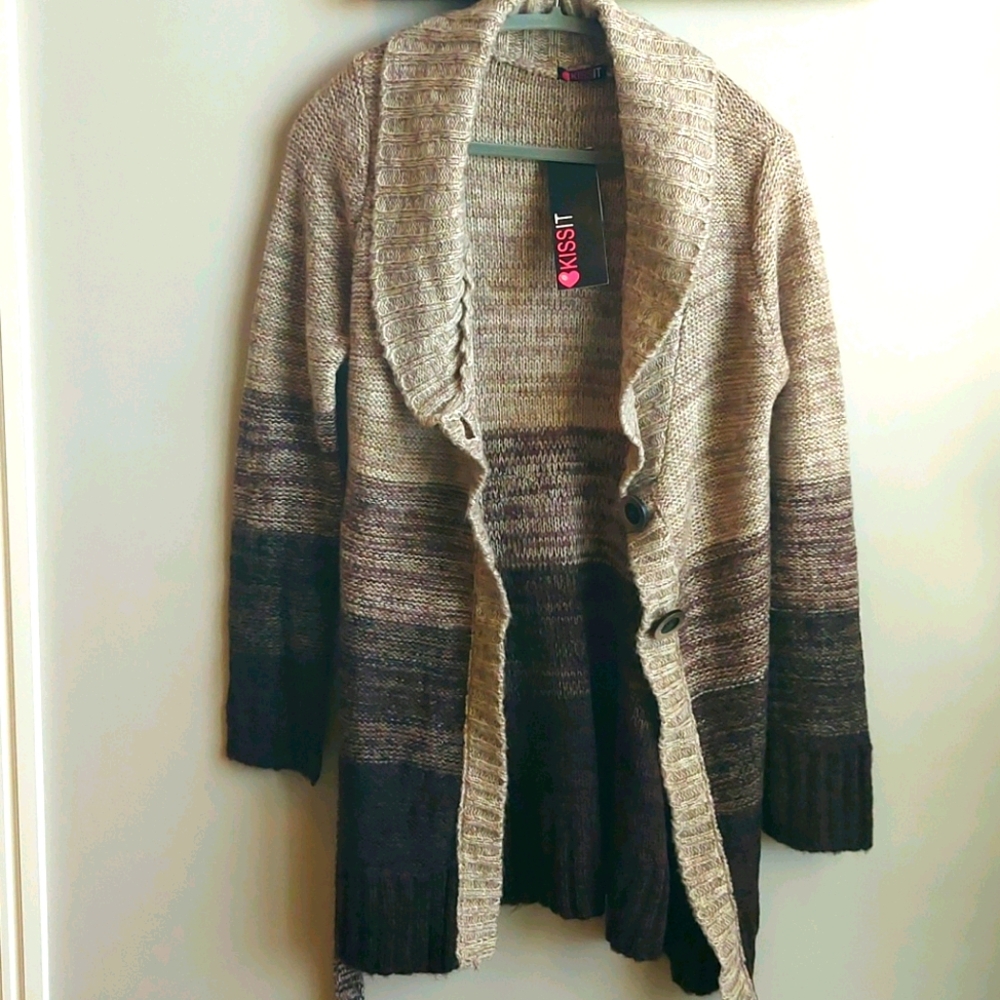 Knitted ombre jacket